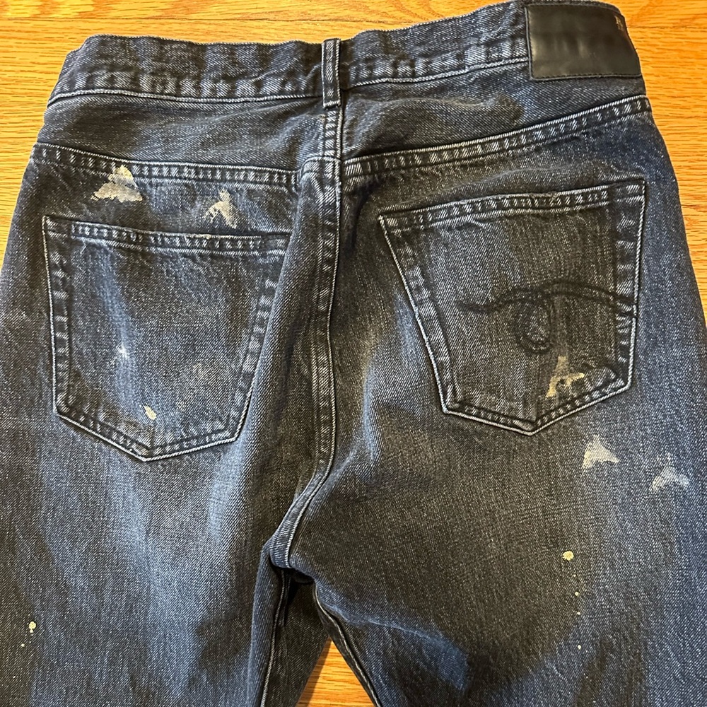 R13 Gold Splatter Crossover Jean, Eton Selvedge black, 26 - Picture 16 of 16